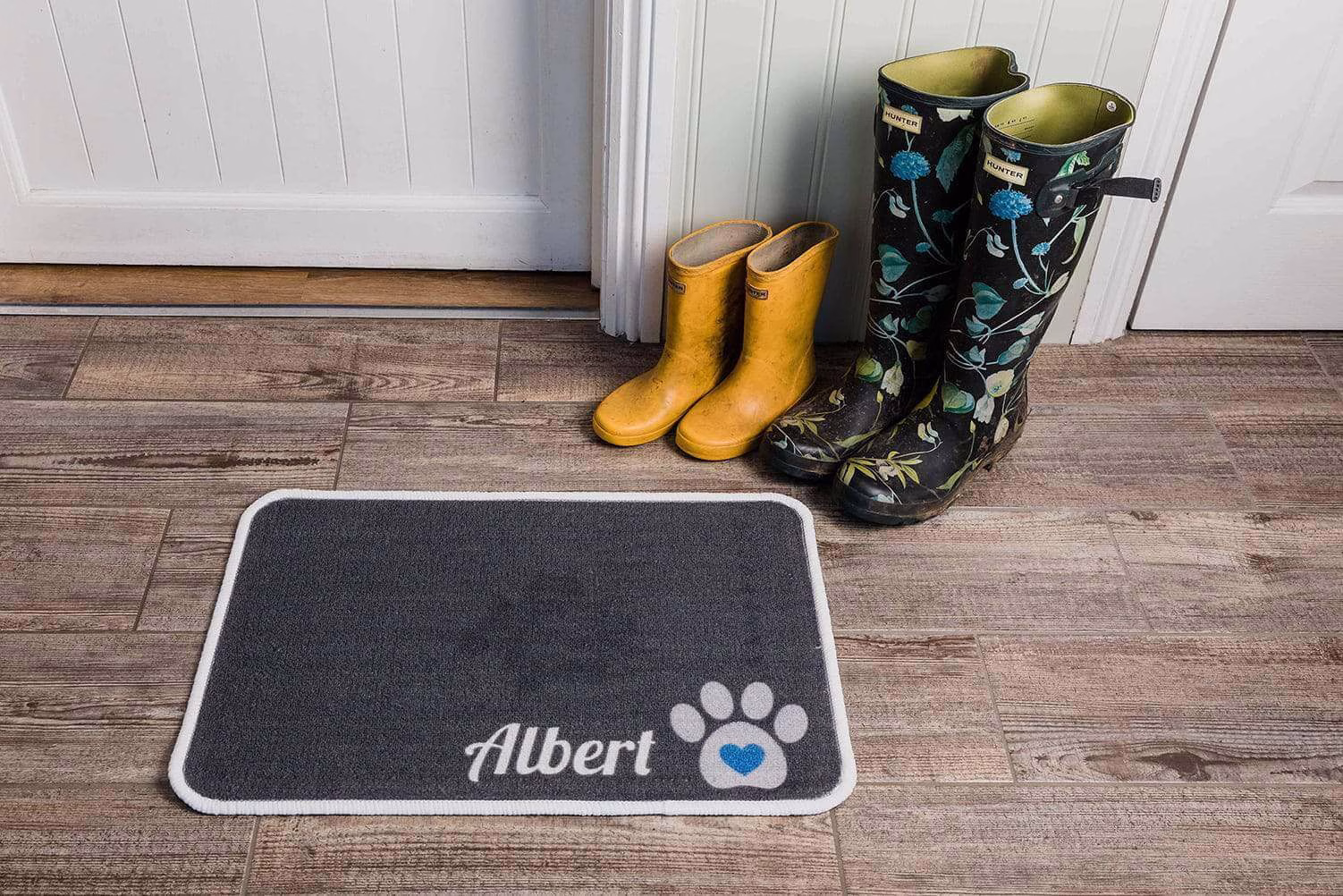 Personalised Food Mat Little Paw Blue - Image 2