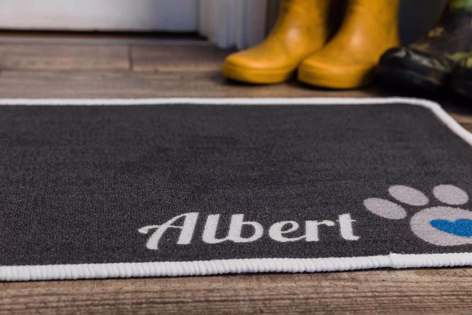 Personalised Food Mat Little Paw Blue - Image 3