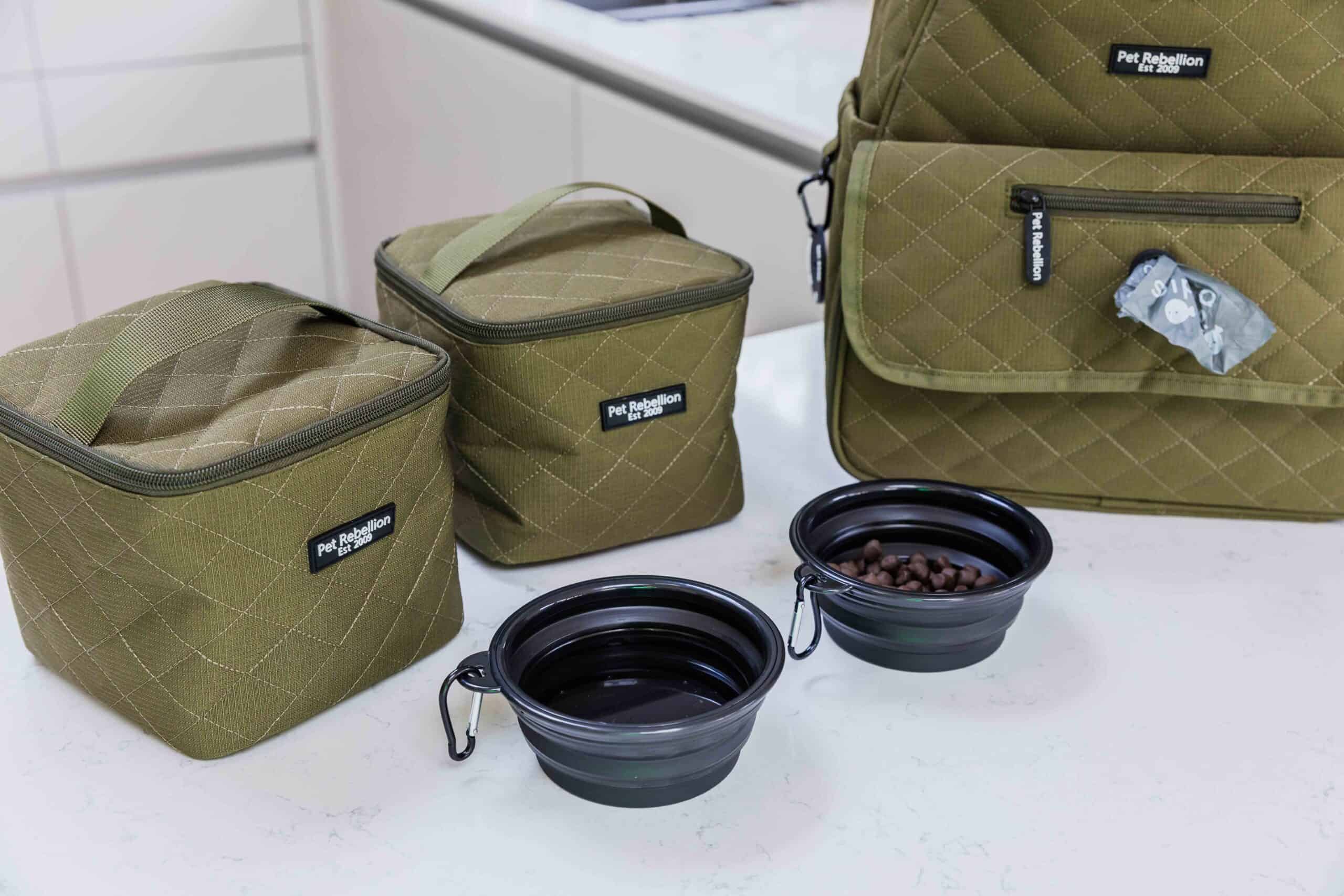 Pet Travel Bag / Backpack Set- Khaki - Image 8