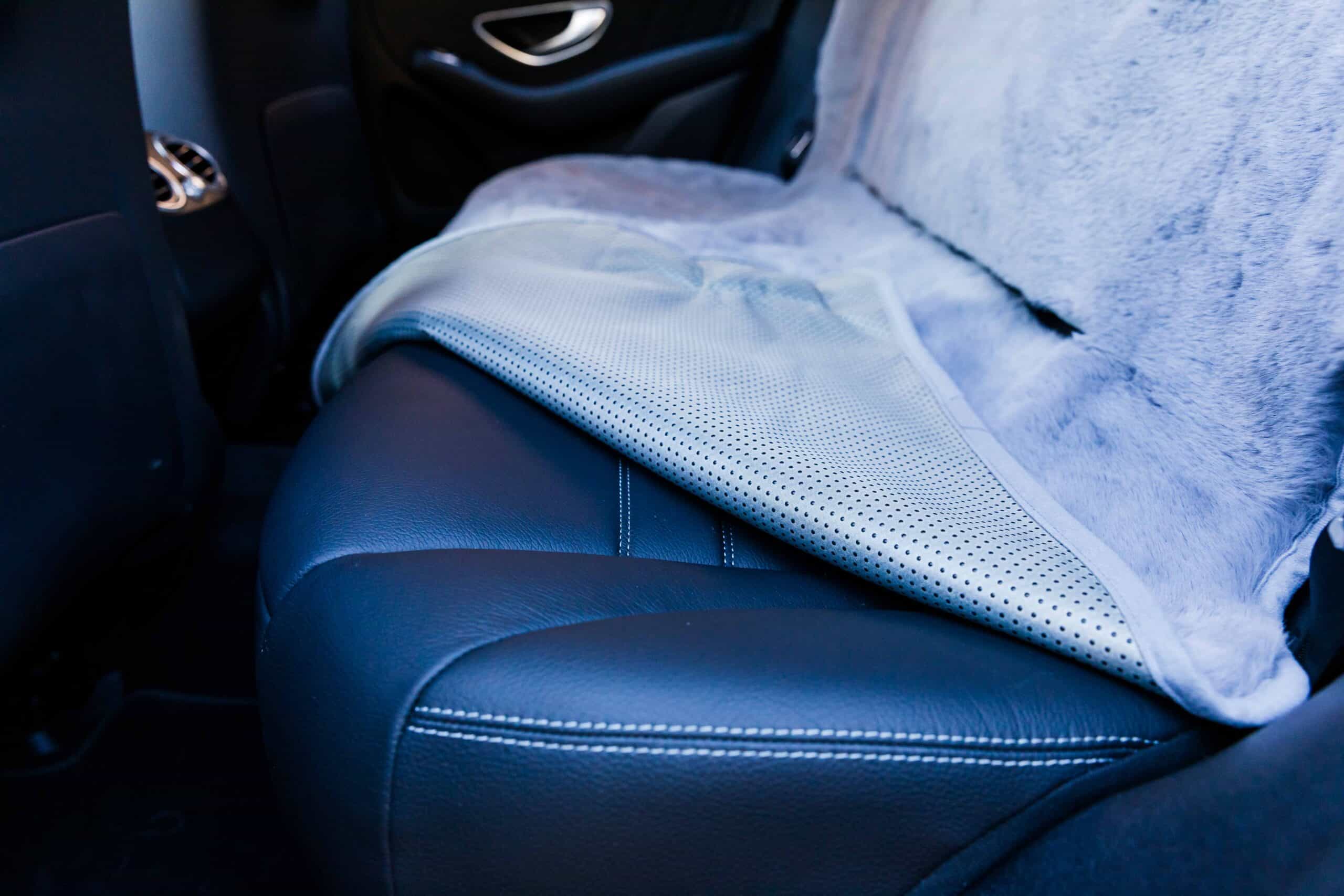 faux fur dog car seat cover providing comfort and seat protection