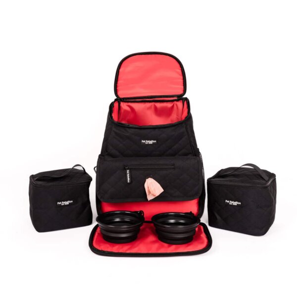 Pet Travel Bag / Backpack Set- Black
