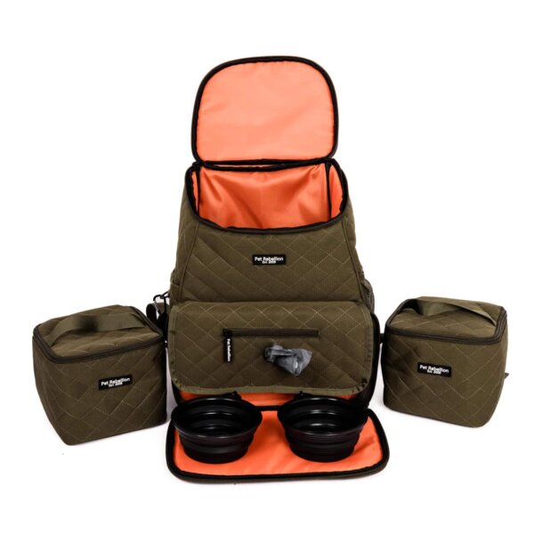 Pet Travel Bag / Backpack Set- Khaki